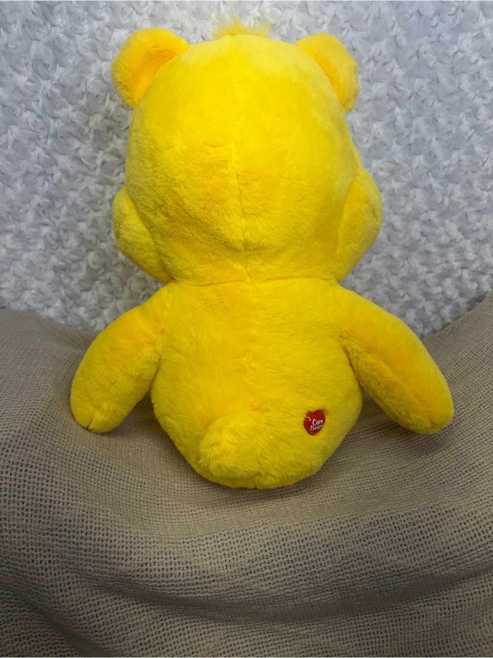 2015 Care Bears Funshine Bear Jumbo Plush 20" Yellow Sun Cute - Picture 2 of 4